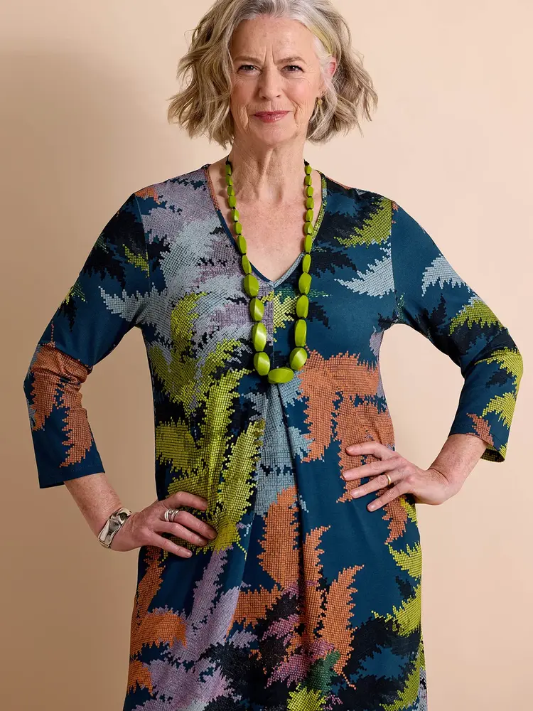 Farbenfrohes Jerseykleid